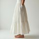 Women Plain White Skirt