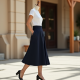 Women Simple Midi Skirt