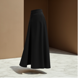 Women Plain Black Skirt