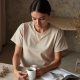 Women Solid Color Everyday Tee