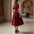 Women Solid Color Skirt