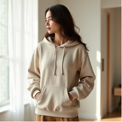 Women Simple Style Hoodie