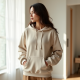 Women Simple Style Hoodie