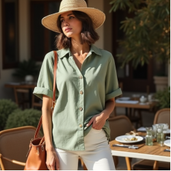 Women Half Sleeve Shirt
