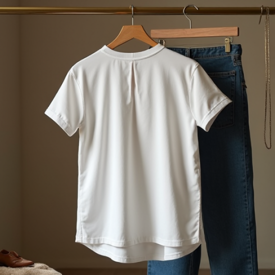 Women Plain White T-Shirt