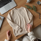 Women Plain Color Sweatshirt