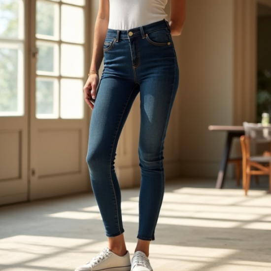 Women High Waist Jeans