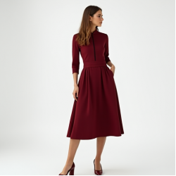 Women Solid Color Skirt