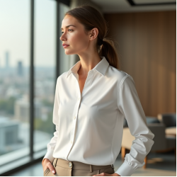 Women Clean Look Formal Shirt