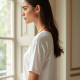 Women Plain White T-Shirt