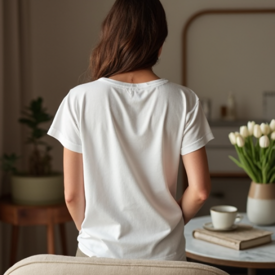 Women Solid Cotton T-Shirt