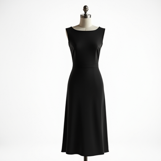 Women Plain Black Dress