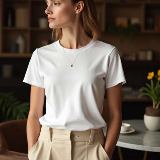 Women Plain Essential T-Shirt