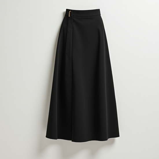 Women Plain Black Skirt