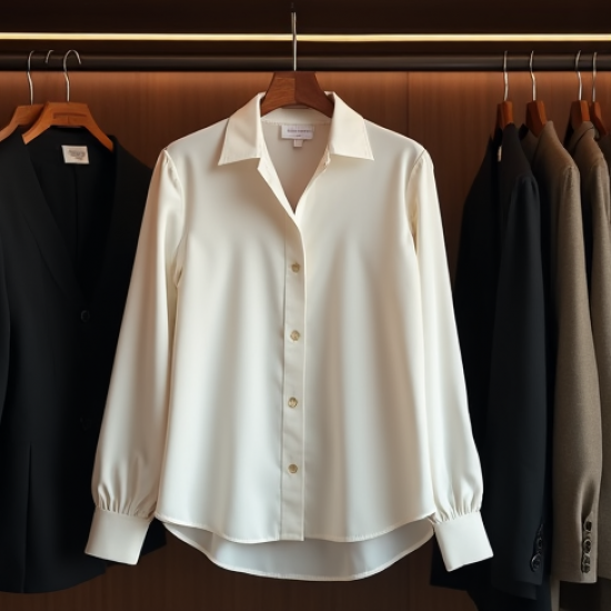 Women Long Sleeve Office Shirt