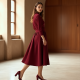 Women Solid Color Skirt