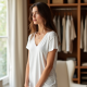 Women Solid Cotton T-Shirt