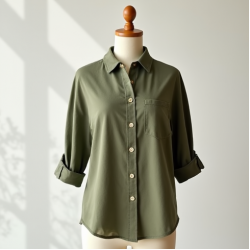 Women Casual Button Down Shirt