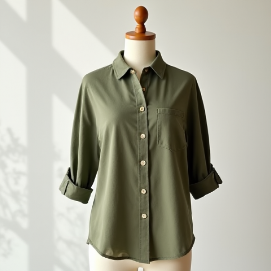 Women Casual Button Down Shirt