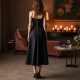 Women Plain Black Dress