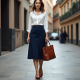 Women Knee Length Skirt