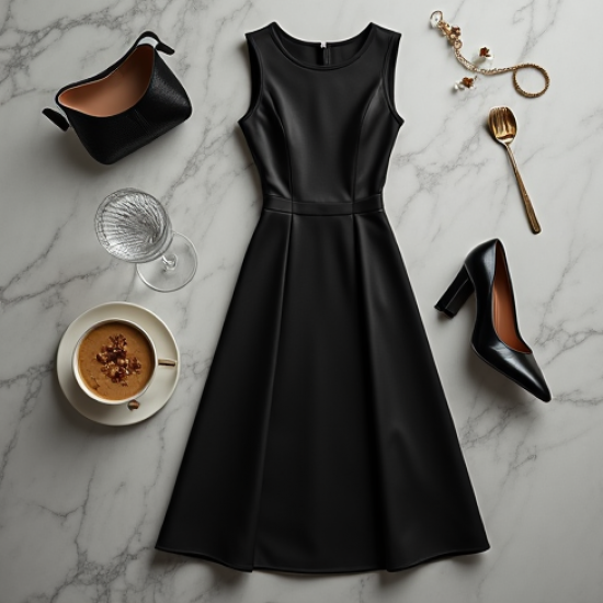 Women Plain Black Dress