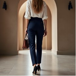 Women Elastic Waist Pants