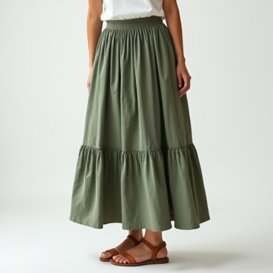 Women Casual Cotton Skirt