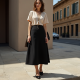 Women Plain Black Skirt