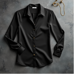 Women Plain Black Shirt