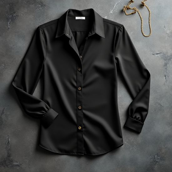 Women Plain Black Shirt