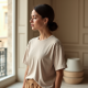 Women Solid Color Everyday Tee