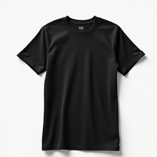 Women Plain Black T-Shirt