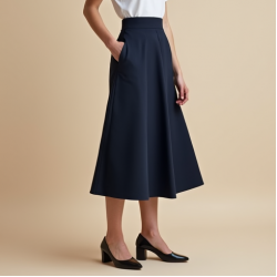 Women Simple Midi Skirt