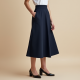 Women Simple Midi Skirt