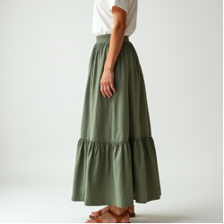 Women Casual Cotton Skirt