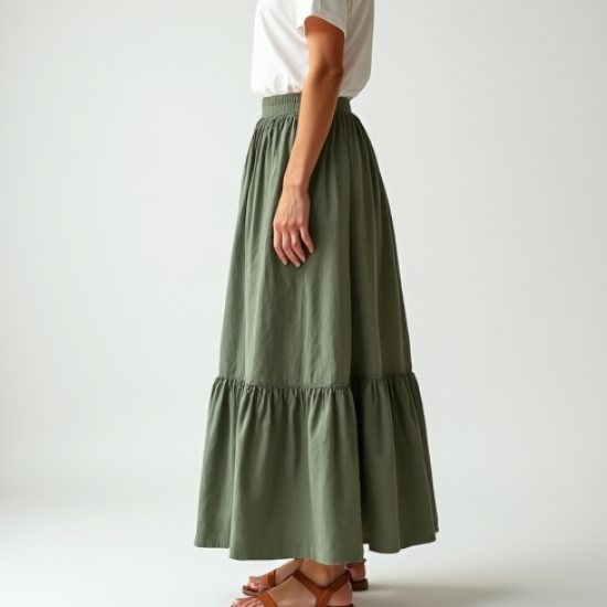 Women Casual Cotton Skirt