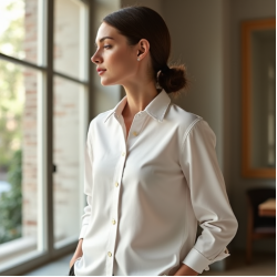 Women Simple Button Shirt