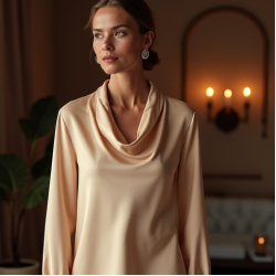 Women Soft Drape Blouse