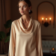 Women Soft Drape Blouse