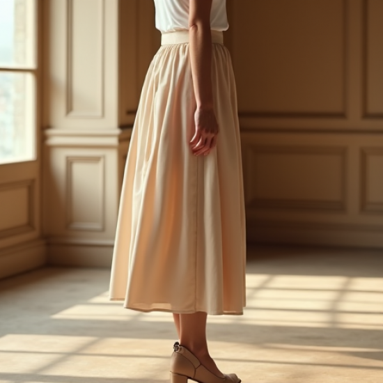 Women Soft Drape Skirt