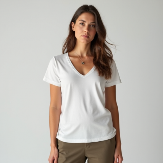 Women Solid Cotton T-Shirt