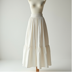 Women Plain White Skirt