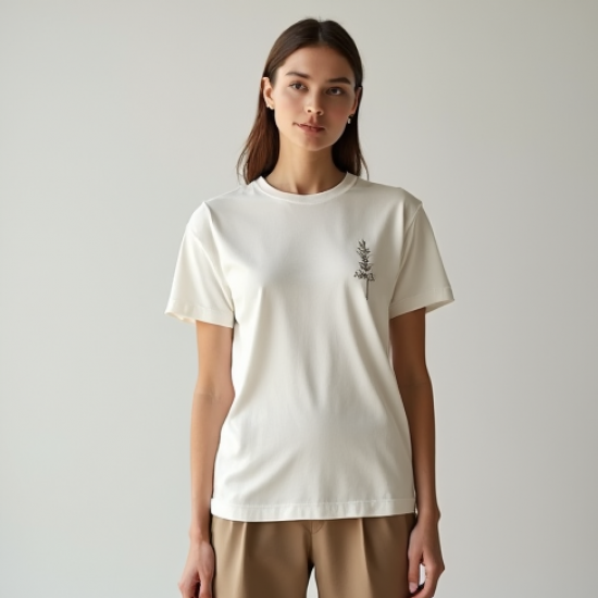 Women Minimal Print T-Shirt