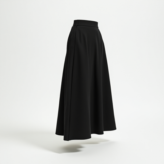 Women Plain Black Skirt