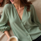 Women V-Neck Chiffon Top